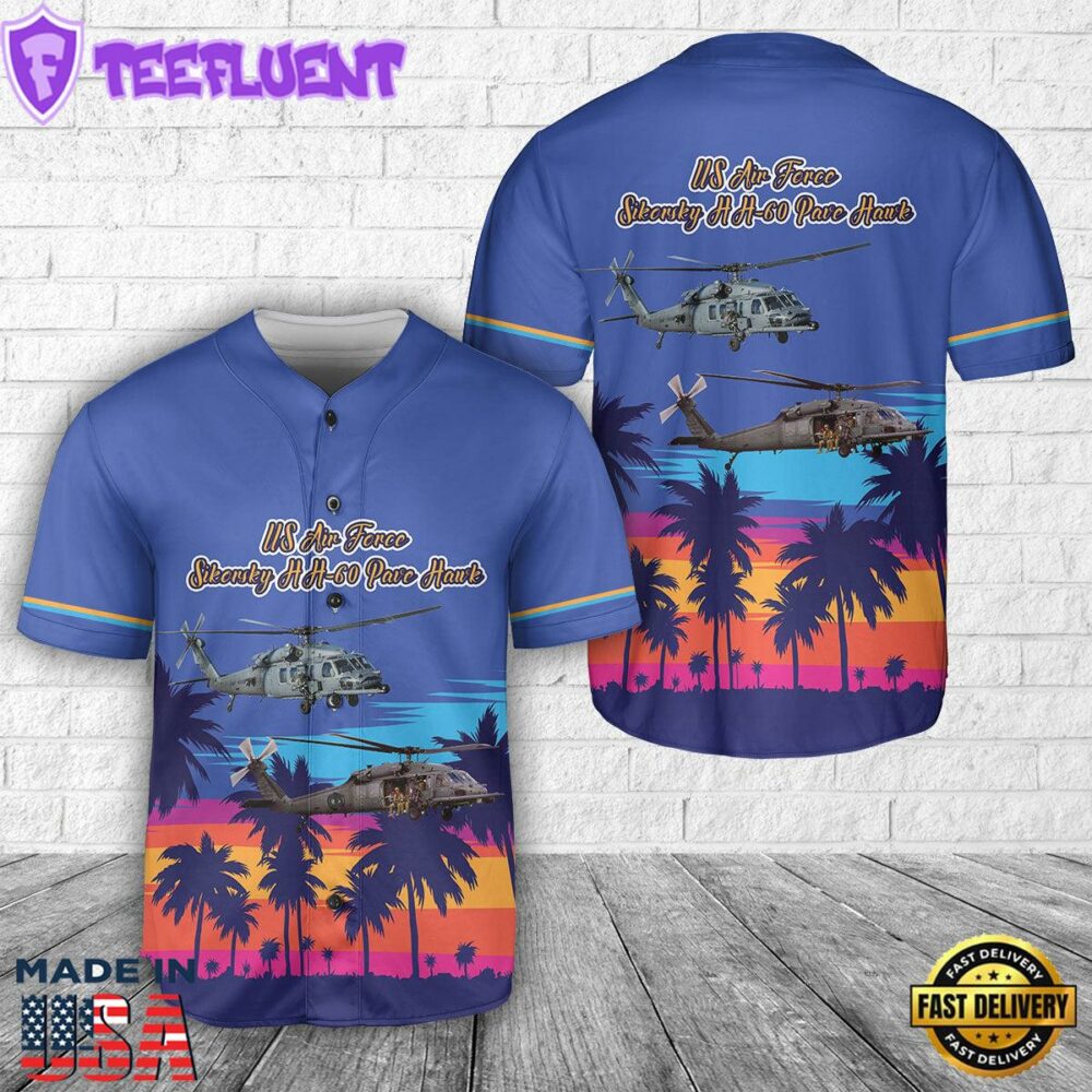US Air Force Sikorsky HH-60 Pave Hawk Baseball Jersey