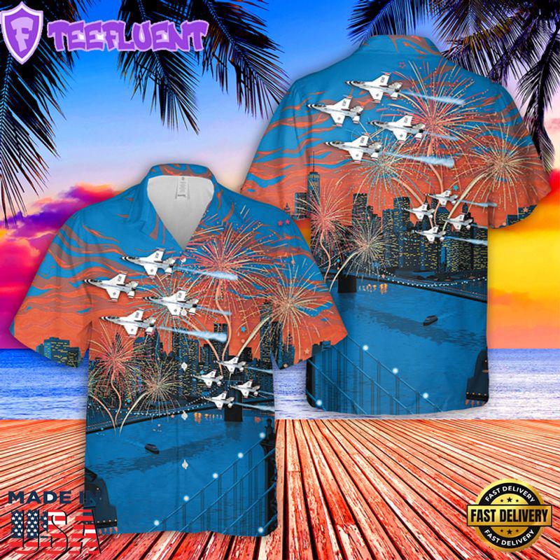 US Air Force Thunderbirds 4th Of July Hawaiian Shirt