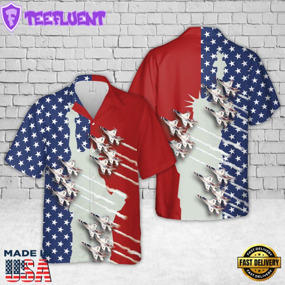 US Air Force Thunderbirds, 4th Of July Hawaiian Shirt