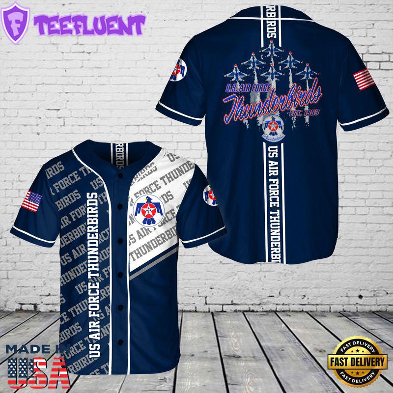 US Air Force Thunderbirds AOP Baseball Jersey