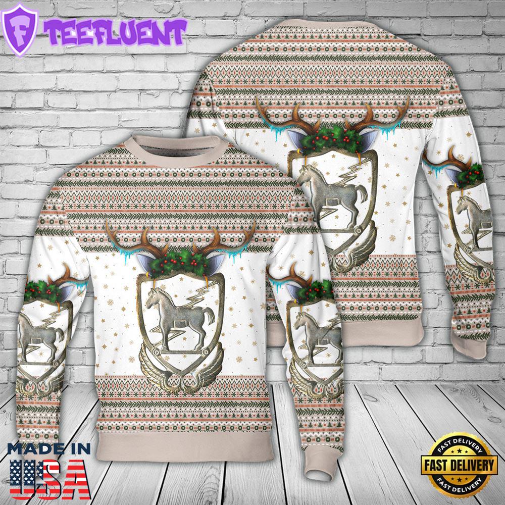 US Army 10th Special Forces Group Christmas AOP Sweater