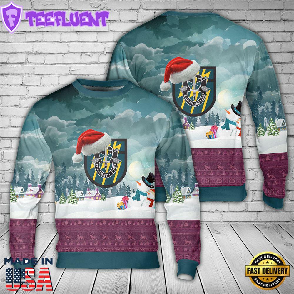 US Army 12th Special Forces Group (12th SFG) Christmas Sweater