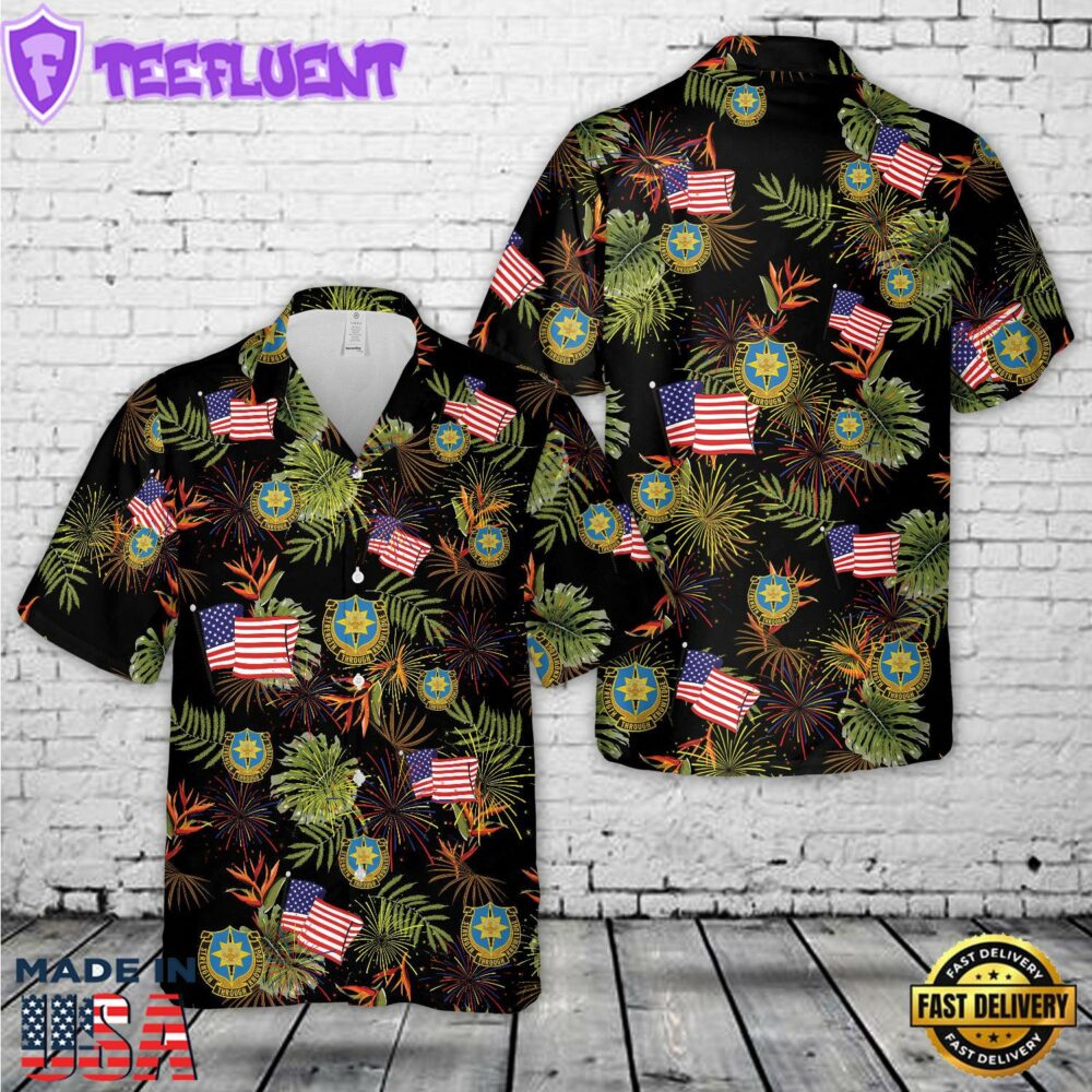 US Army 141st Military Intelligence Battalion, 4th Of July Hawaiian Shirt
