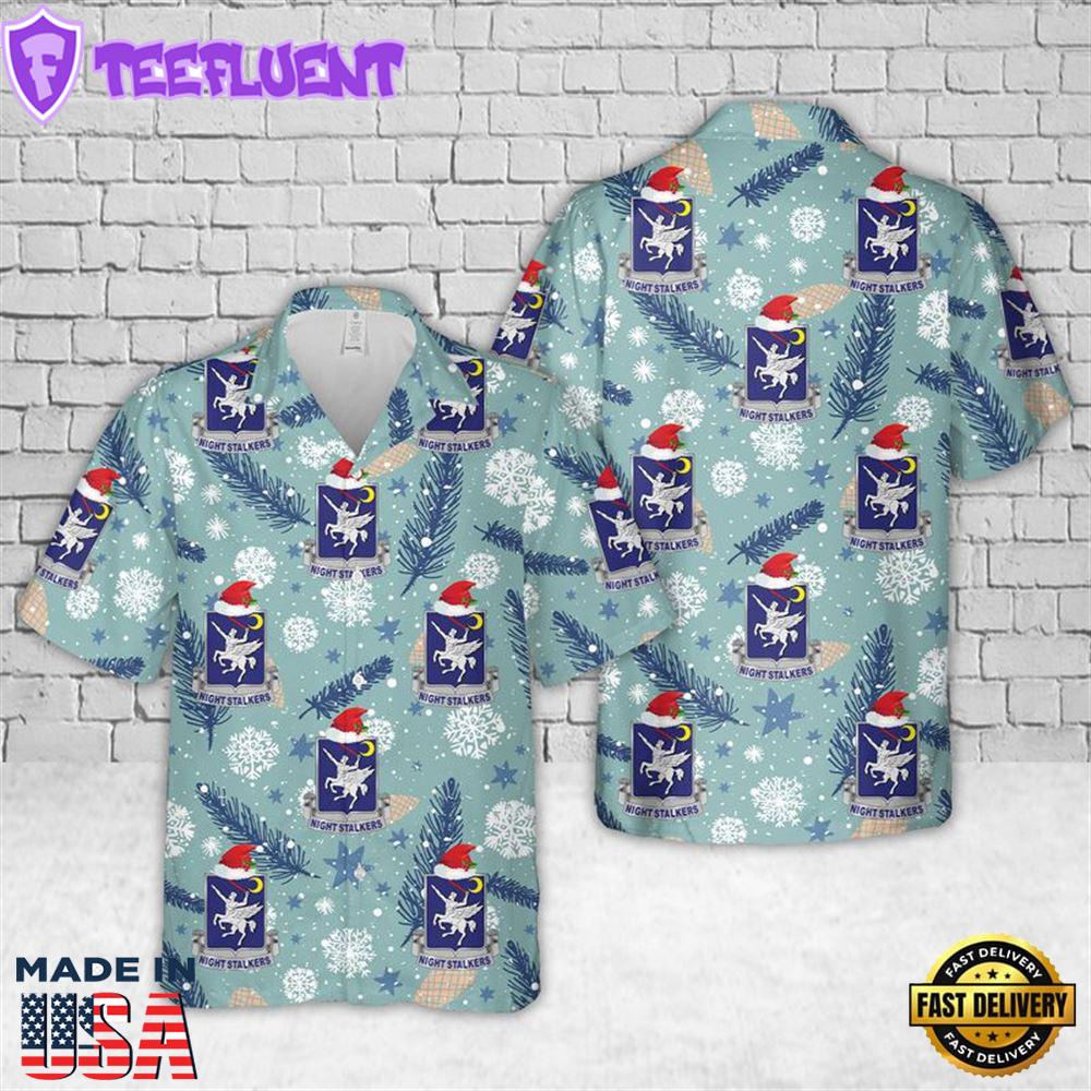 US Army 160th Special Operations Aviation Regiment (Airborne) Christmas Hawaiian Shirt 1