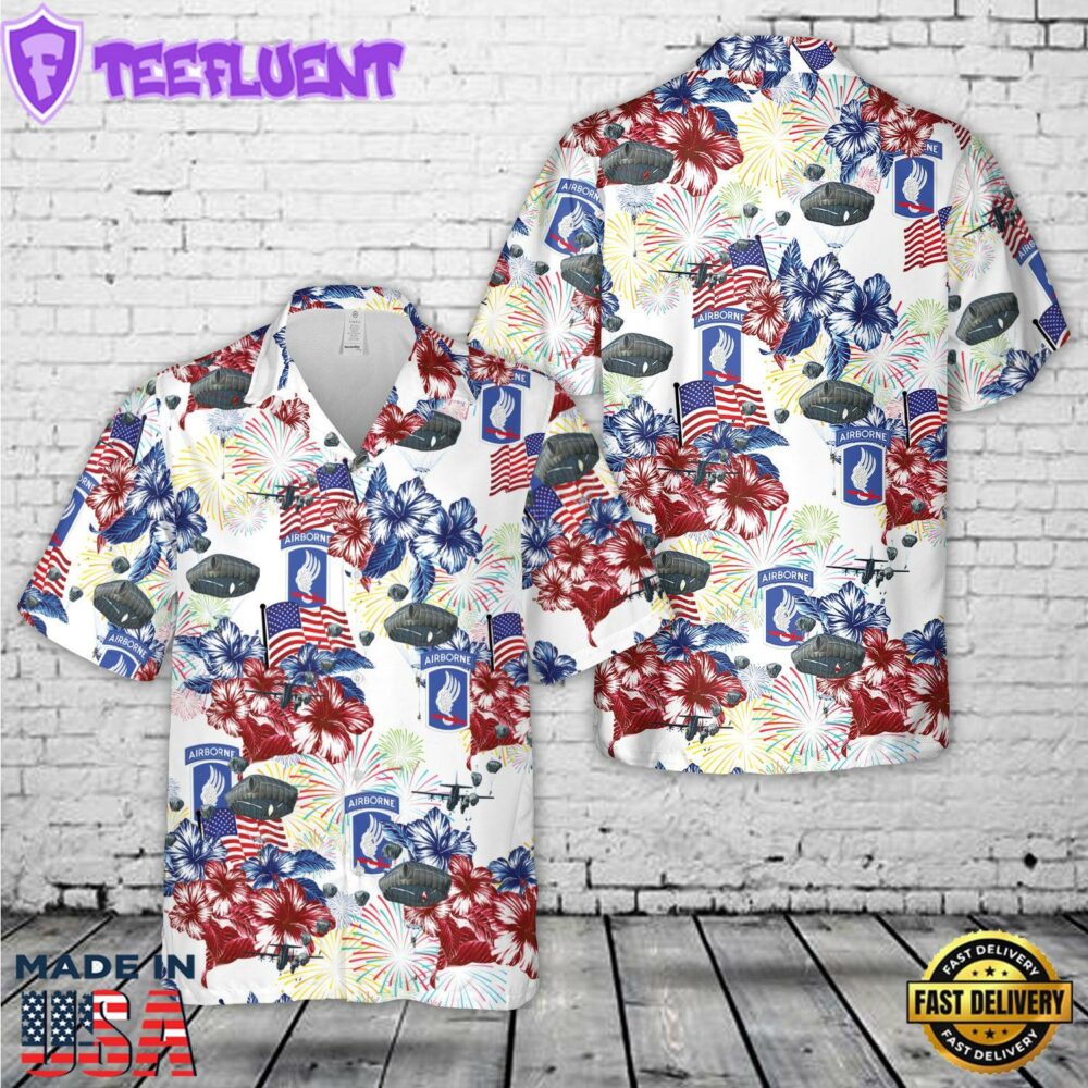 US Army 173rd Airborne Brigade Paratrooper, 4th Of July Hawaiian Shirt