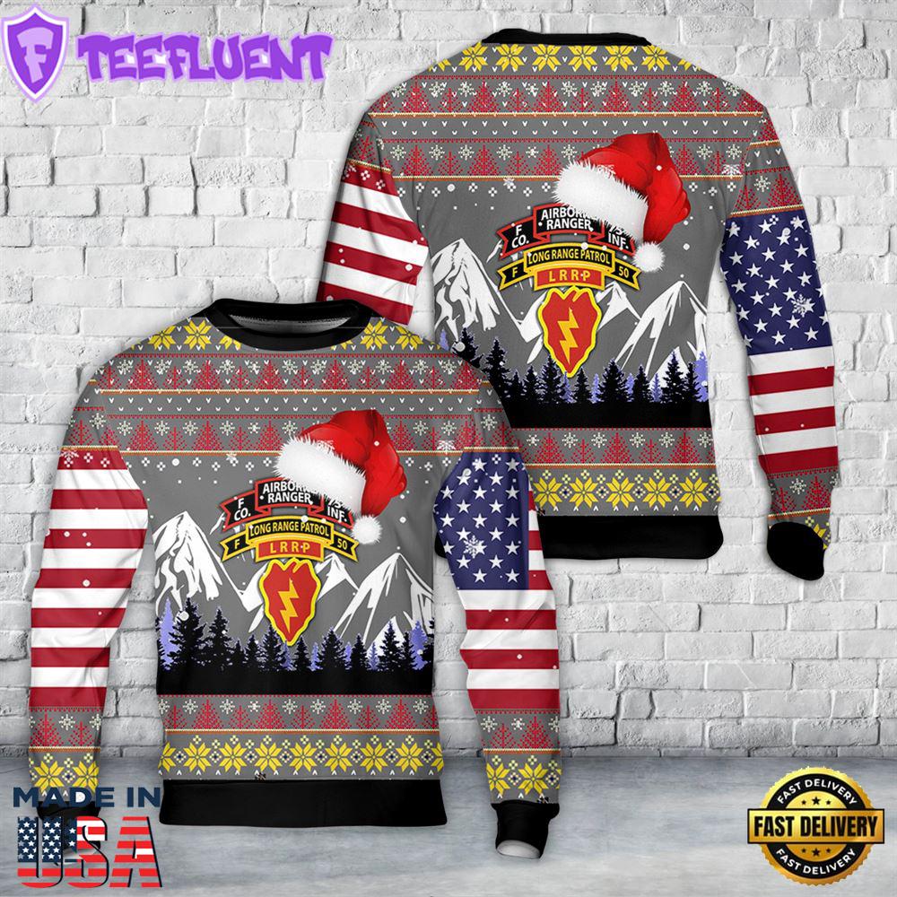 US Army 25th Infantry Ranger Long Range Patrol Christmas Sweater