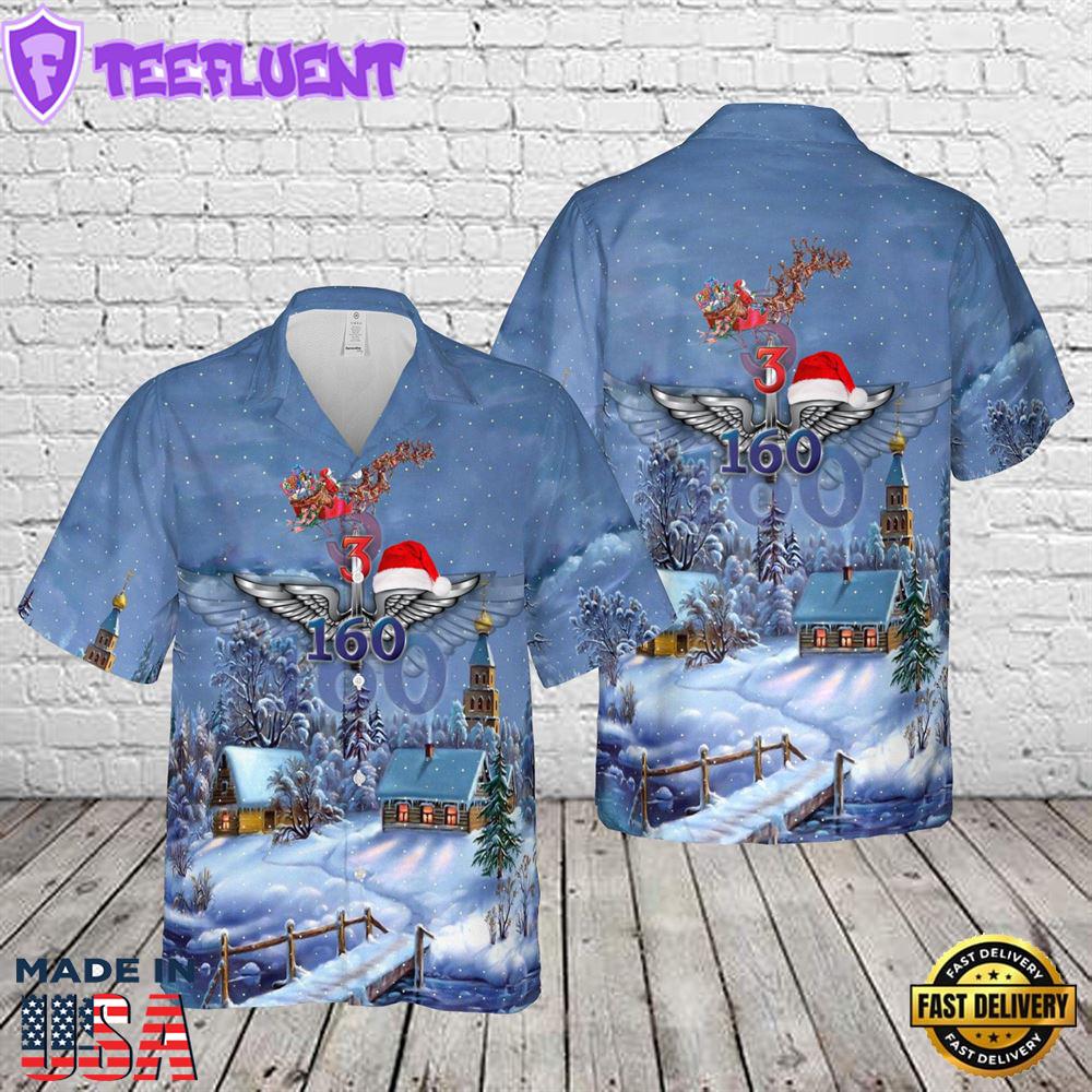 US Army 3rd Battalion 160th Special Operations Aviation Regiment Chrismas Hawaiian Shirt