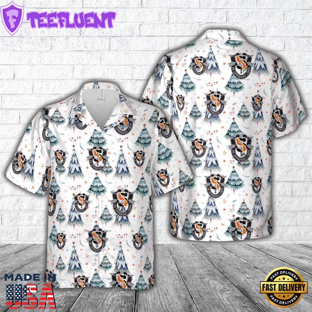 US Army 5th Special Forces Group (5th SFG) Christmas Hawaiian Shirt