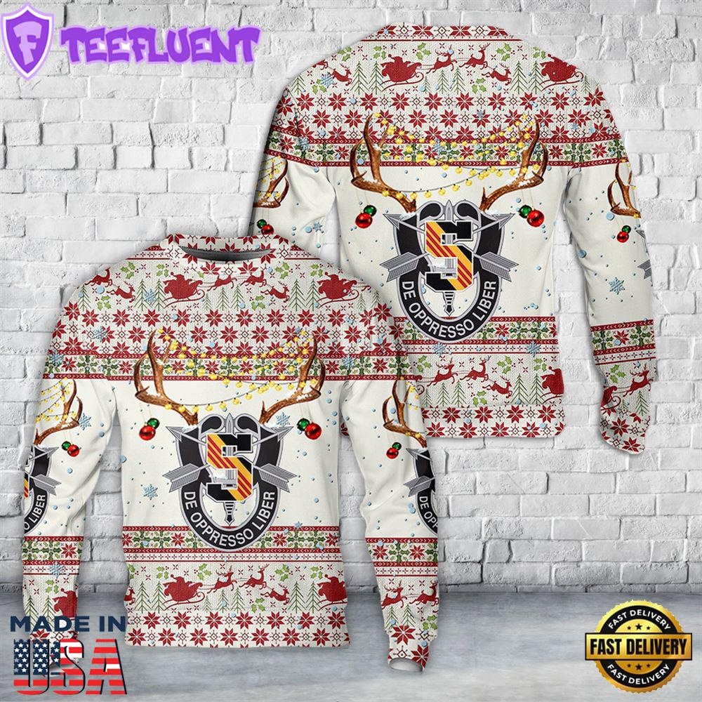 US Army 5th Special Forces Group (5th SFG) Christmas Sweater