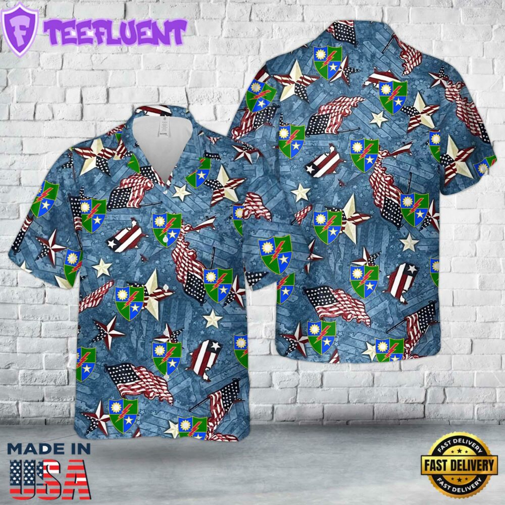 US Army 75th Ranger Regiment, 4th Of July Hawaiian Shirt