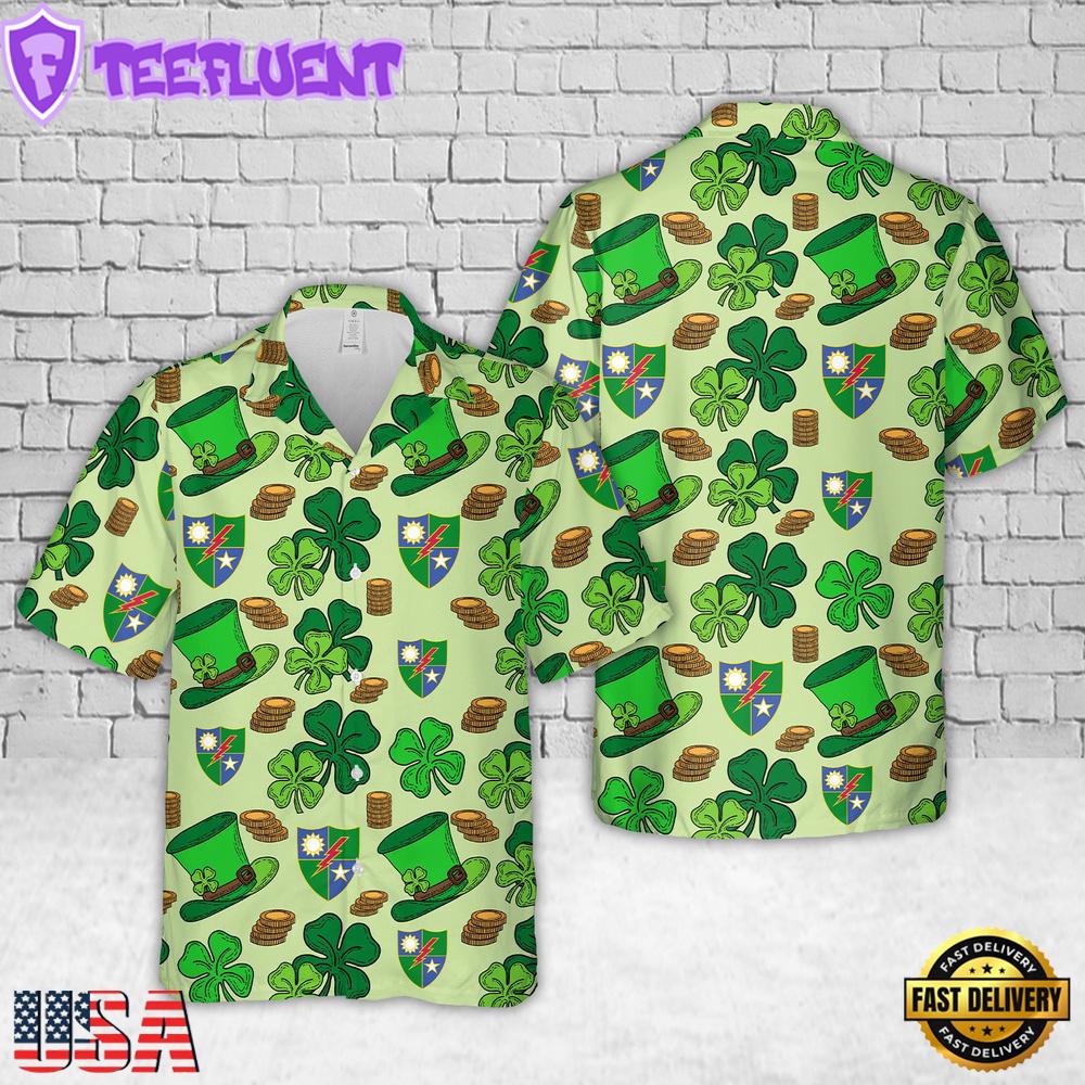 US Army 75th Ranger Regiment St Patrick's Day Hawaiian Shirt