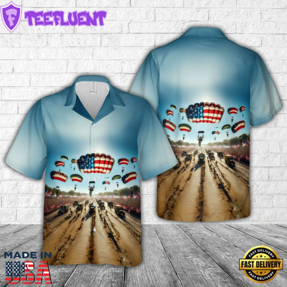 US Army 82nd Airborne Division, 4th Of July Hawaiian Shirt 3