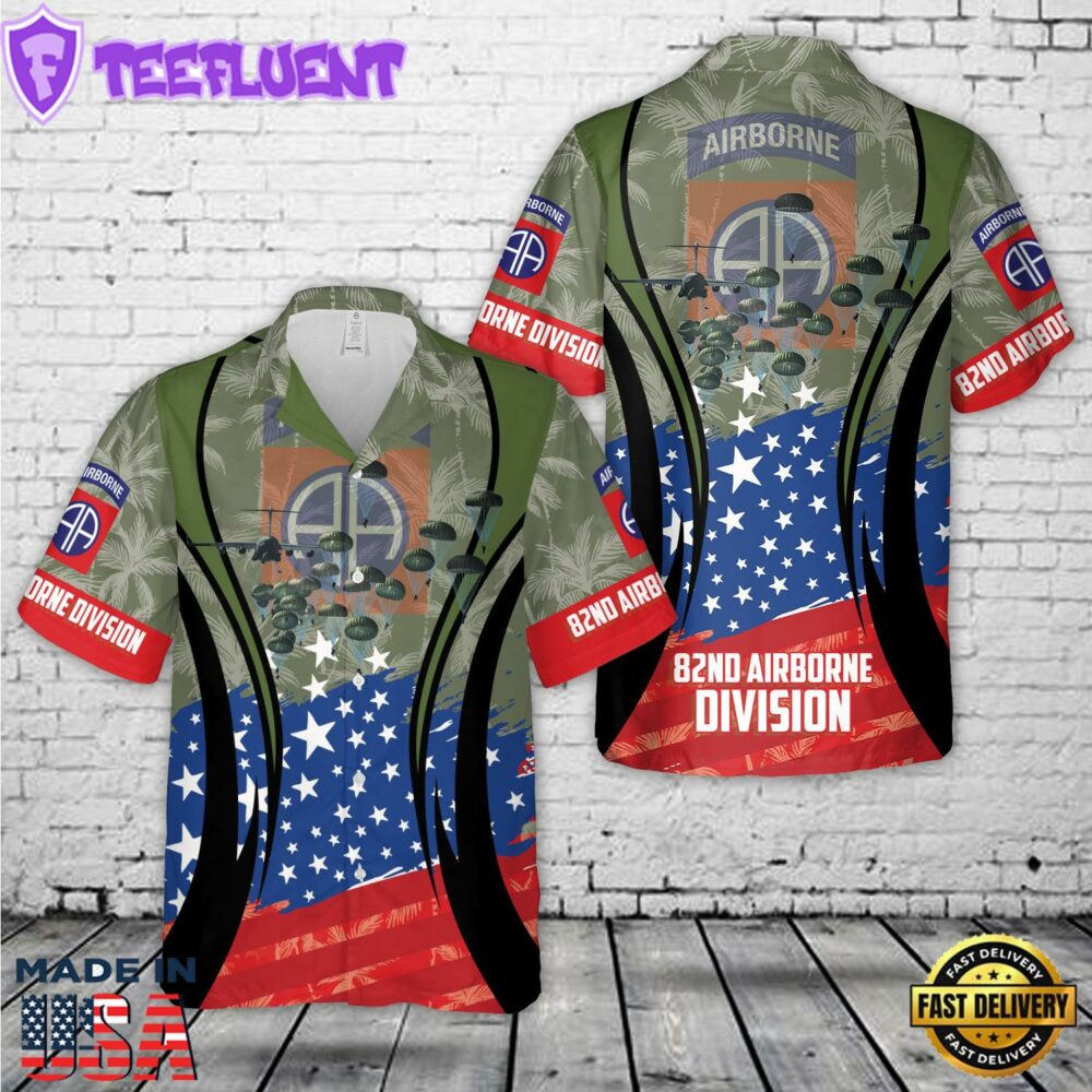 US Army 82nd Airborne Division, 4th Of July Hawaiian Shirt