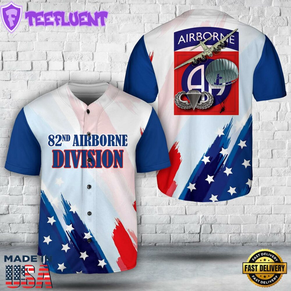 US Army 82nd Airborne National Airborne Day Baseball Jersey