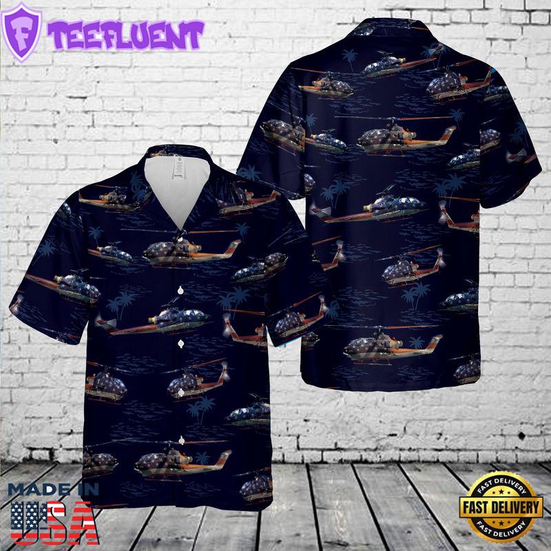 US Army AH-1F Cobra 4th Of July Hawaiian Shirt