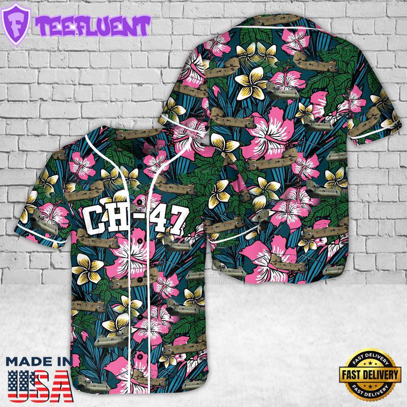 US Army Boeing CH-47 Chinook Hawaiian Baseball Jersey