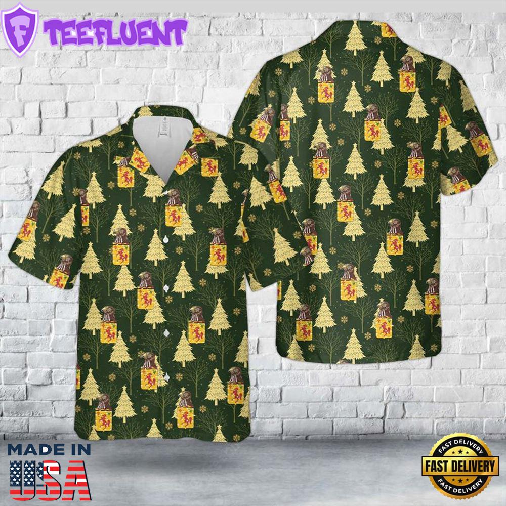 US Army Iowa National Guard, 113th Cavalry Regiment Red Horse Squadron Christmas Hawaiian Shirt