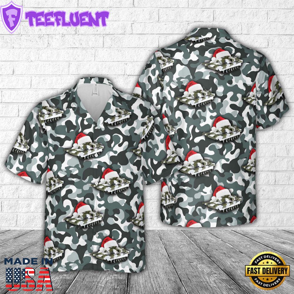 US Army M1A1 Abrams tank with RC 27MHz Winter Camo Christmas Hawaiian Shirt