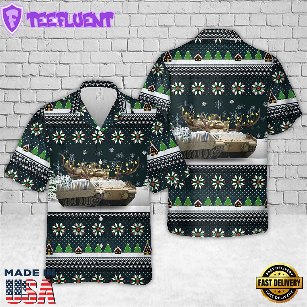 US Army M2A3 Bradley Christmas Hawaiian Shirt