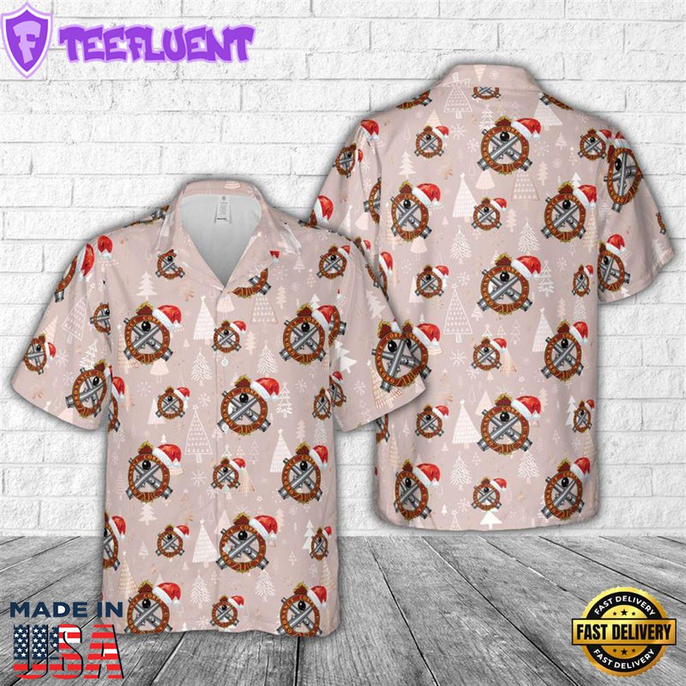 US Army Ordnance Corps Christmas Hawaiian Shirt