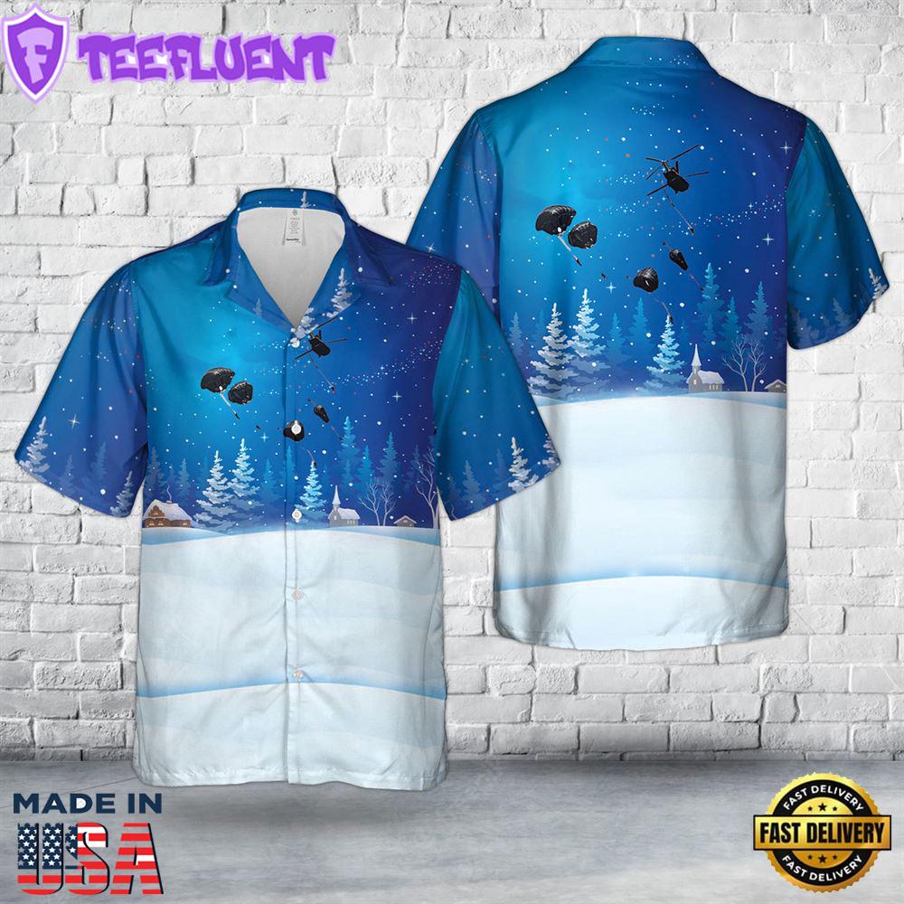 US Army Paratroopers 12th Combat Aviation Brigade supports 173rd Christmas Hawaiian Shirt