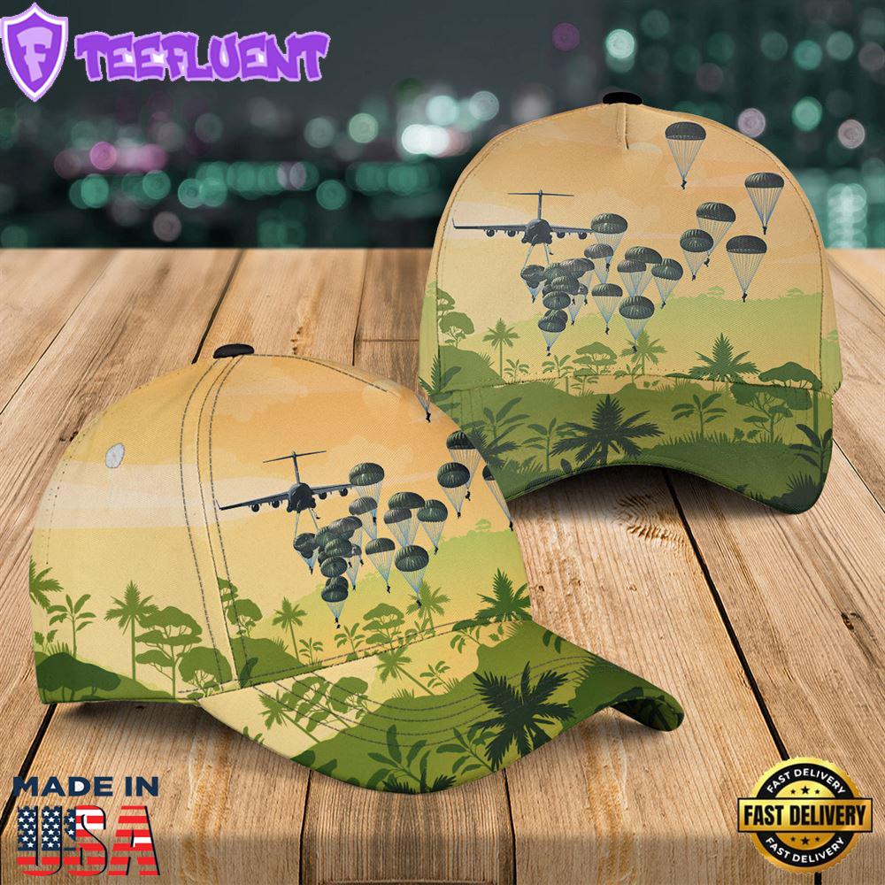 US Army Paratroopers With The 82nd Airborne Division Parachute 2 Baseball Cap