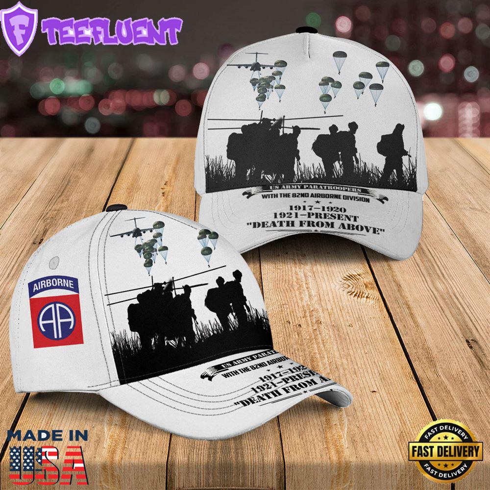 US Army Paratroopers With The 82nd Airborne Division Parachute Baseball Cap