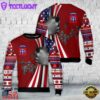 US Army Paratroopers With The 82nd Airborne Division Parachute Christmas AOP Sweater 1