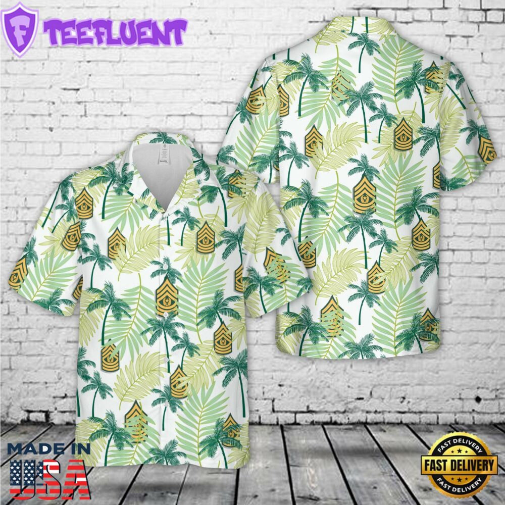 US Army Rank E-9 Command Sergeant Major Hawaiian Shirt