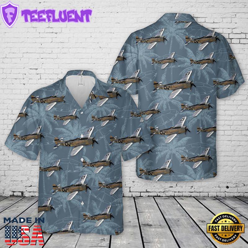 US Army Republic P-47 Thunderbolt Hawaiian Shirt