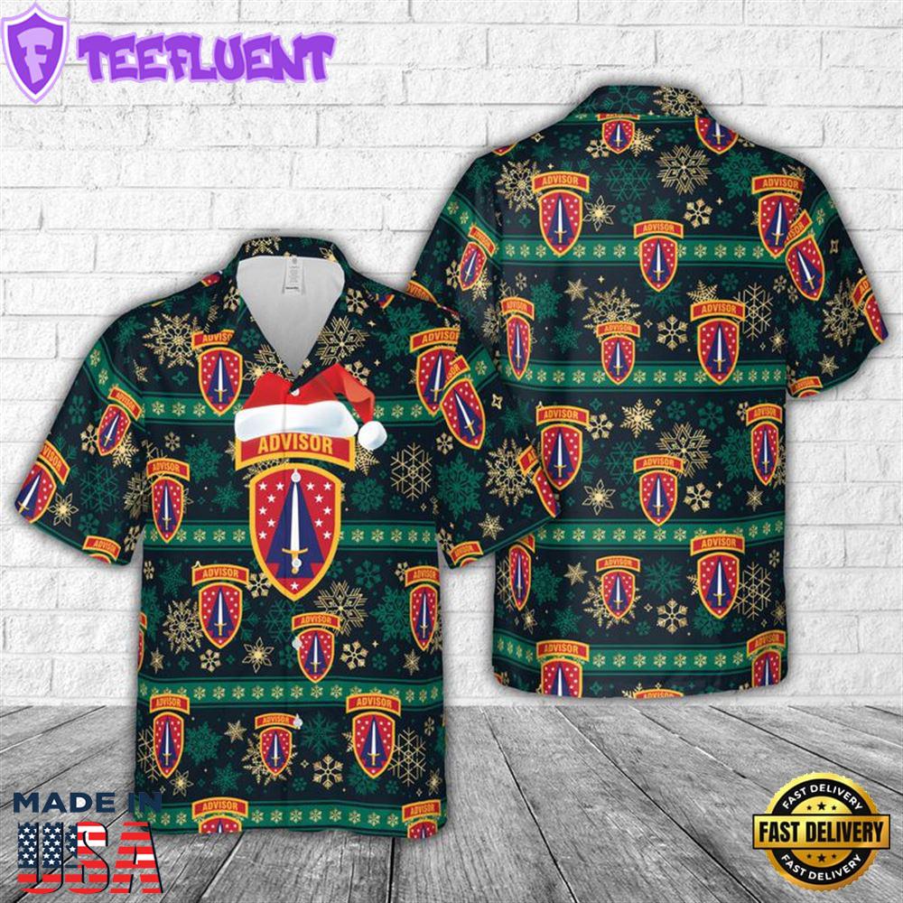 US Army Security Force Assistance Brigade Christmas Hawaiian Shirt