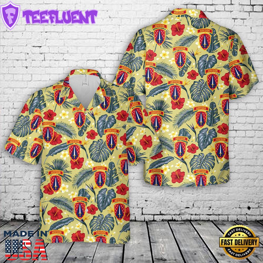 US Army Security Force Assistance Brigade SSI Hawaiian Shirt