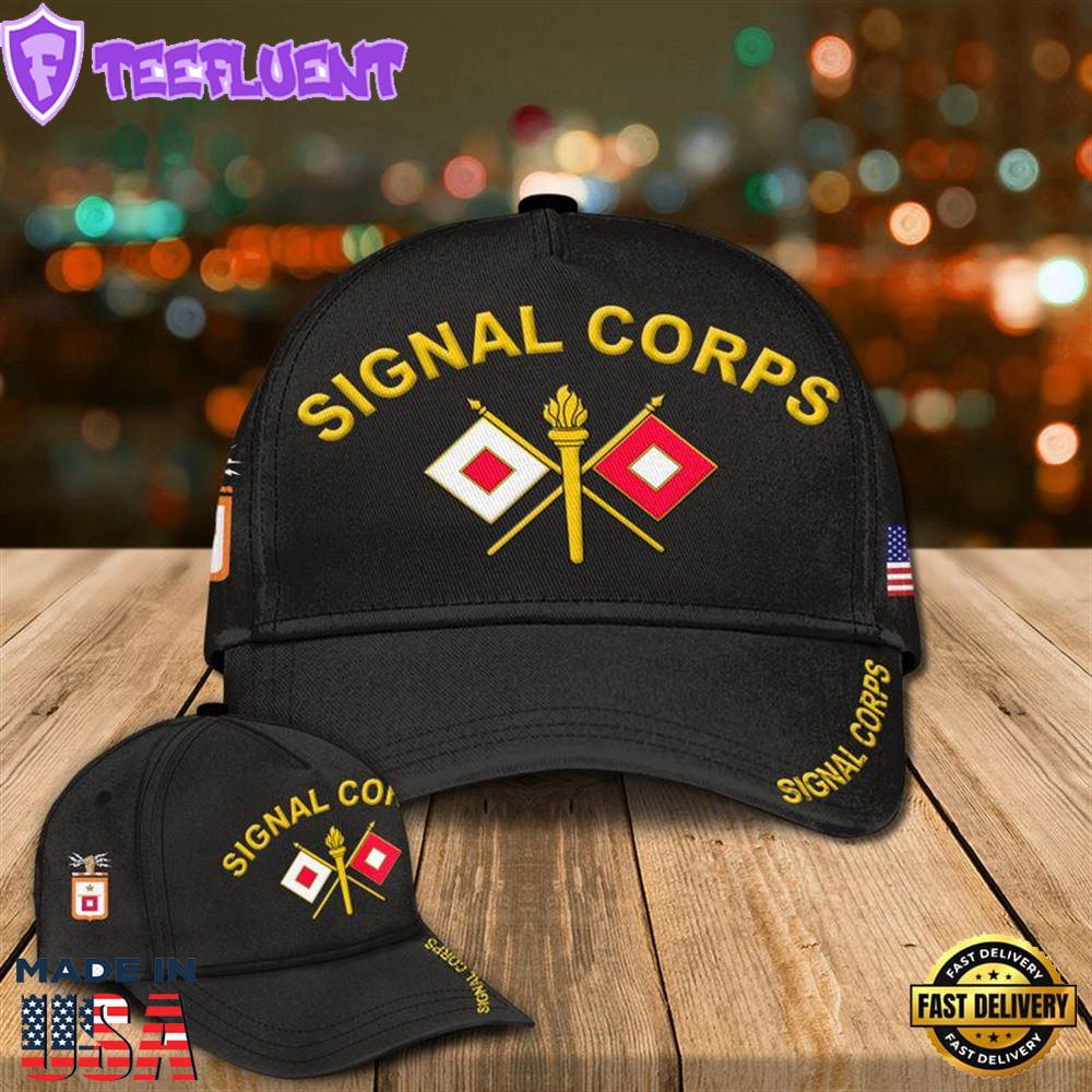 US Army Signal Corps Branch Badge Baseball Cap