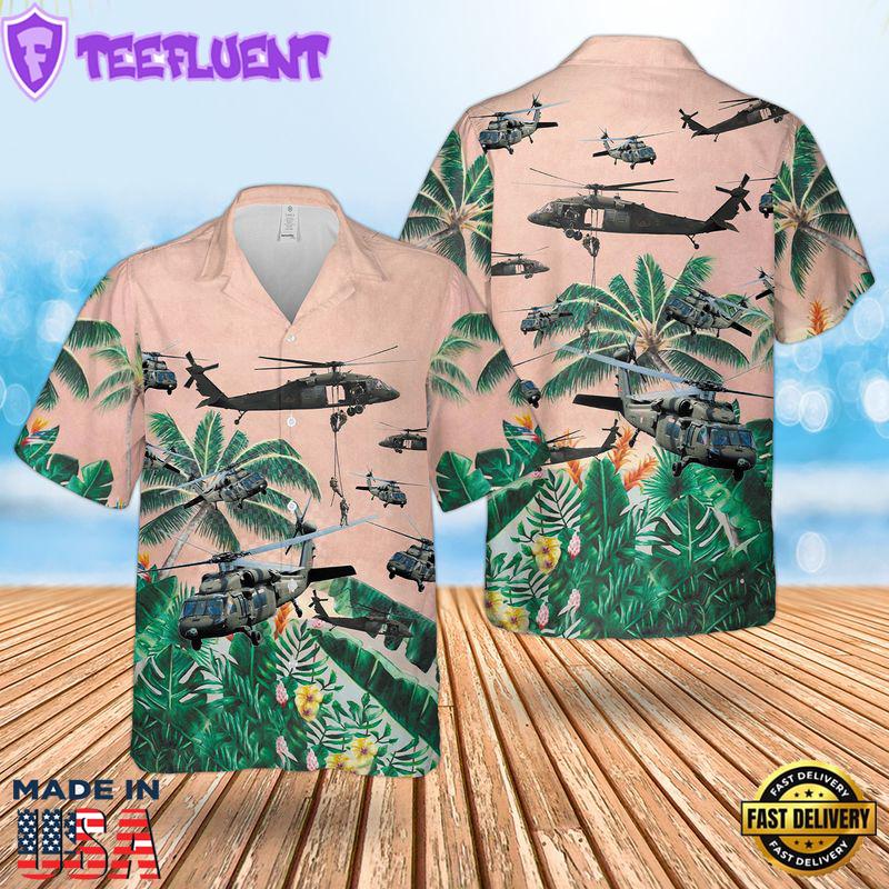 US Army Sikorsky UH-60 Black Hawk Hawaiian Shirt 3