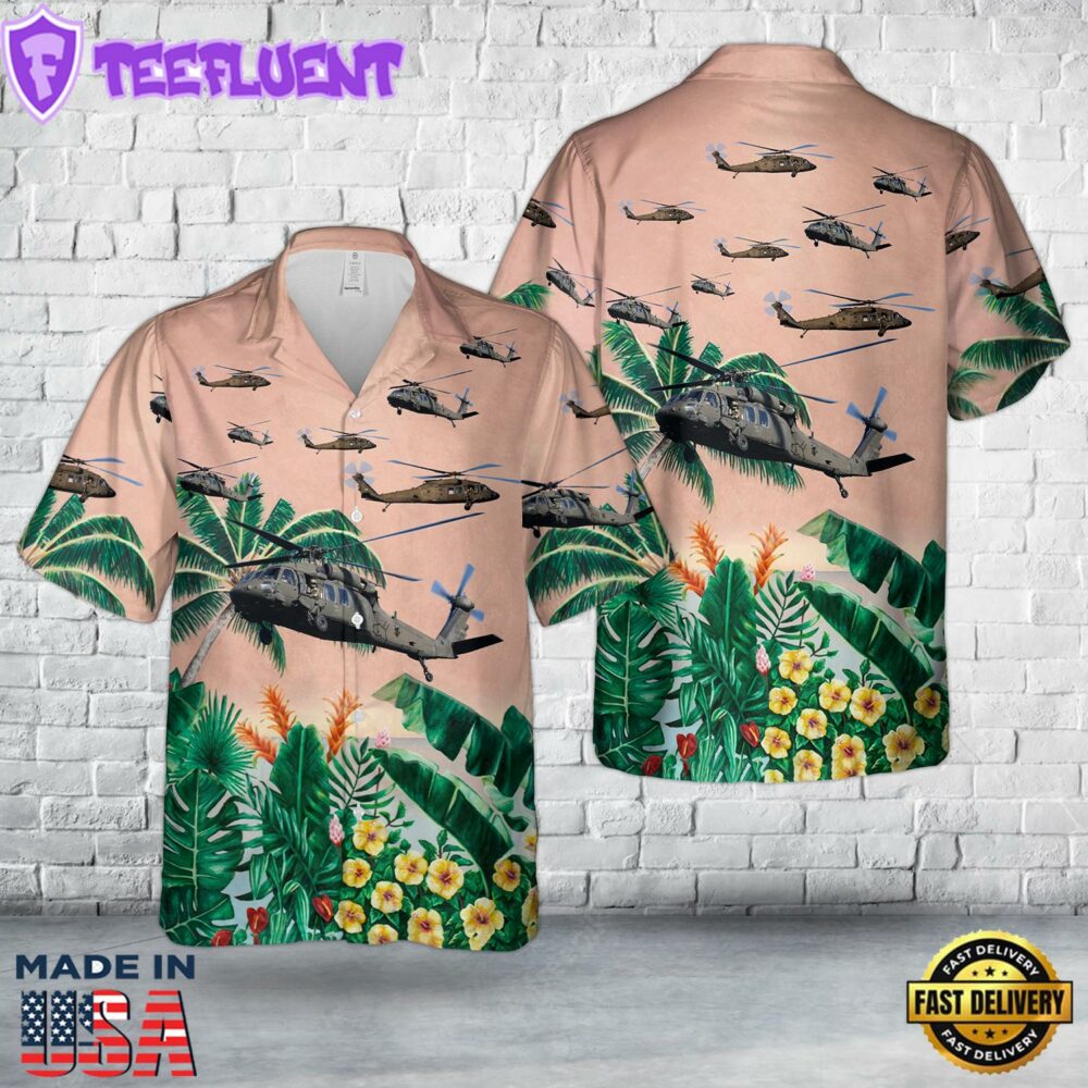 US Army Sikorsky UH-60 Black Hawk Hawaiian Shirt