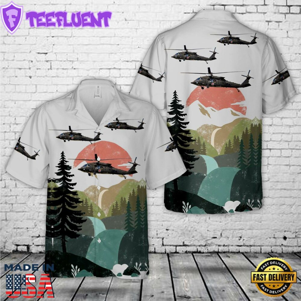 US Army Sikorsky UH-60M Blackhawk medevac helicopter Hawaiian Shirt