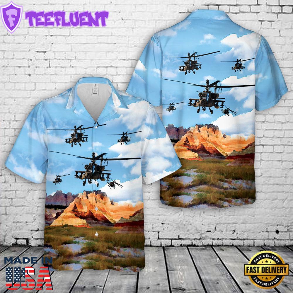 US Army South Carolina Army National Guard AH-64E Apache Hawaiian Shirt