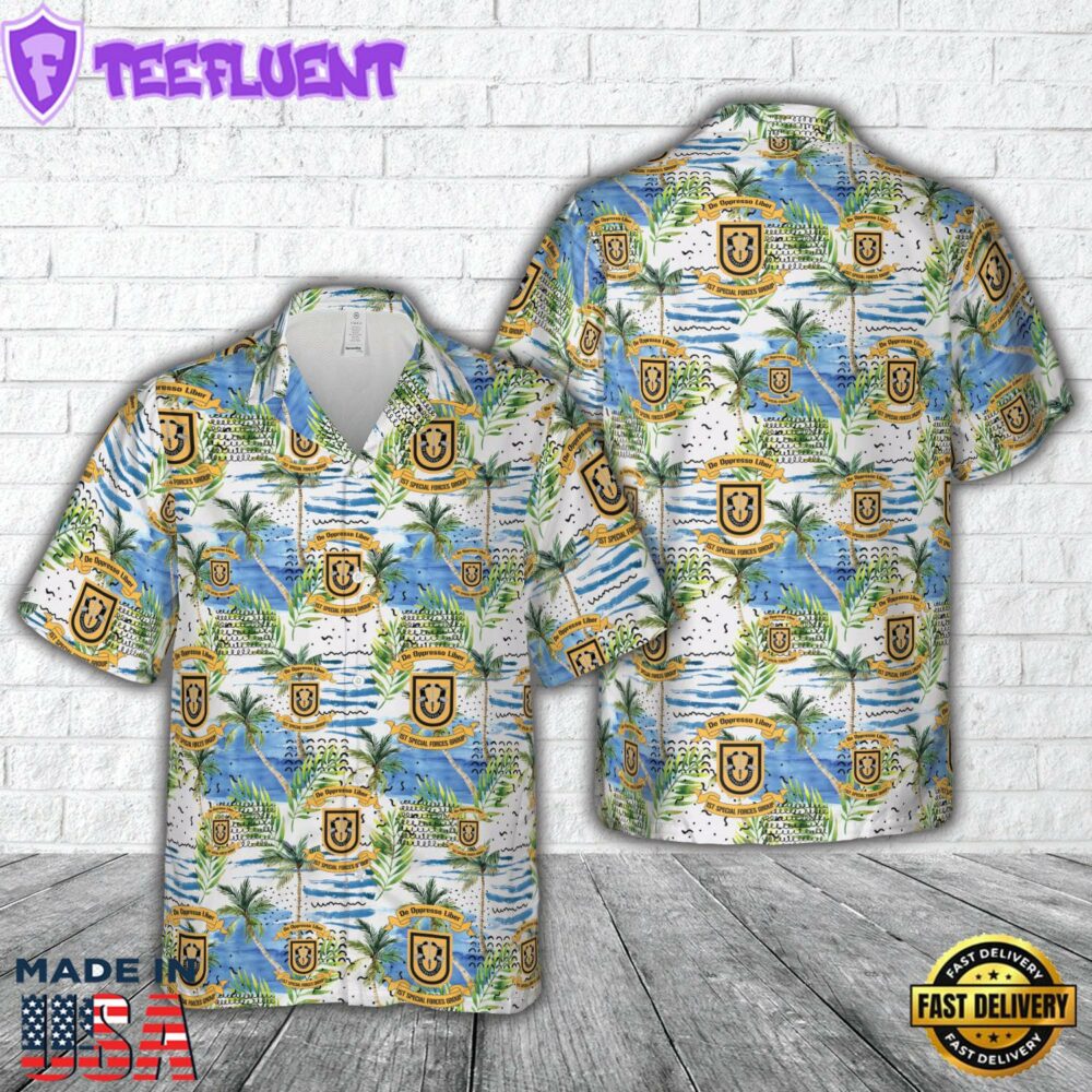US Army Special 1st Special Forces Group (1st SFG)(A) Hawaiian Shirt