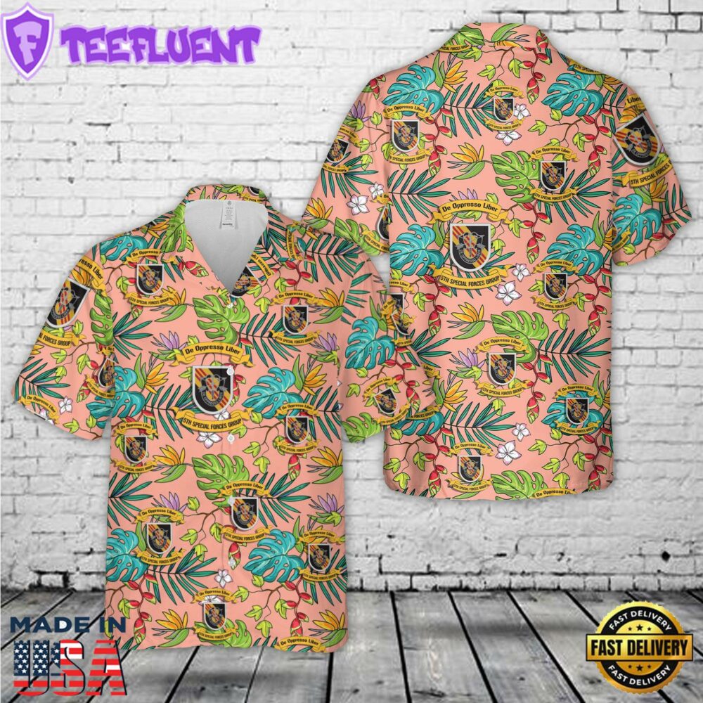 US Army Special 5th Special Forces Group (5th SFG)(A) Hawaiian Shirt