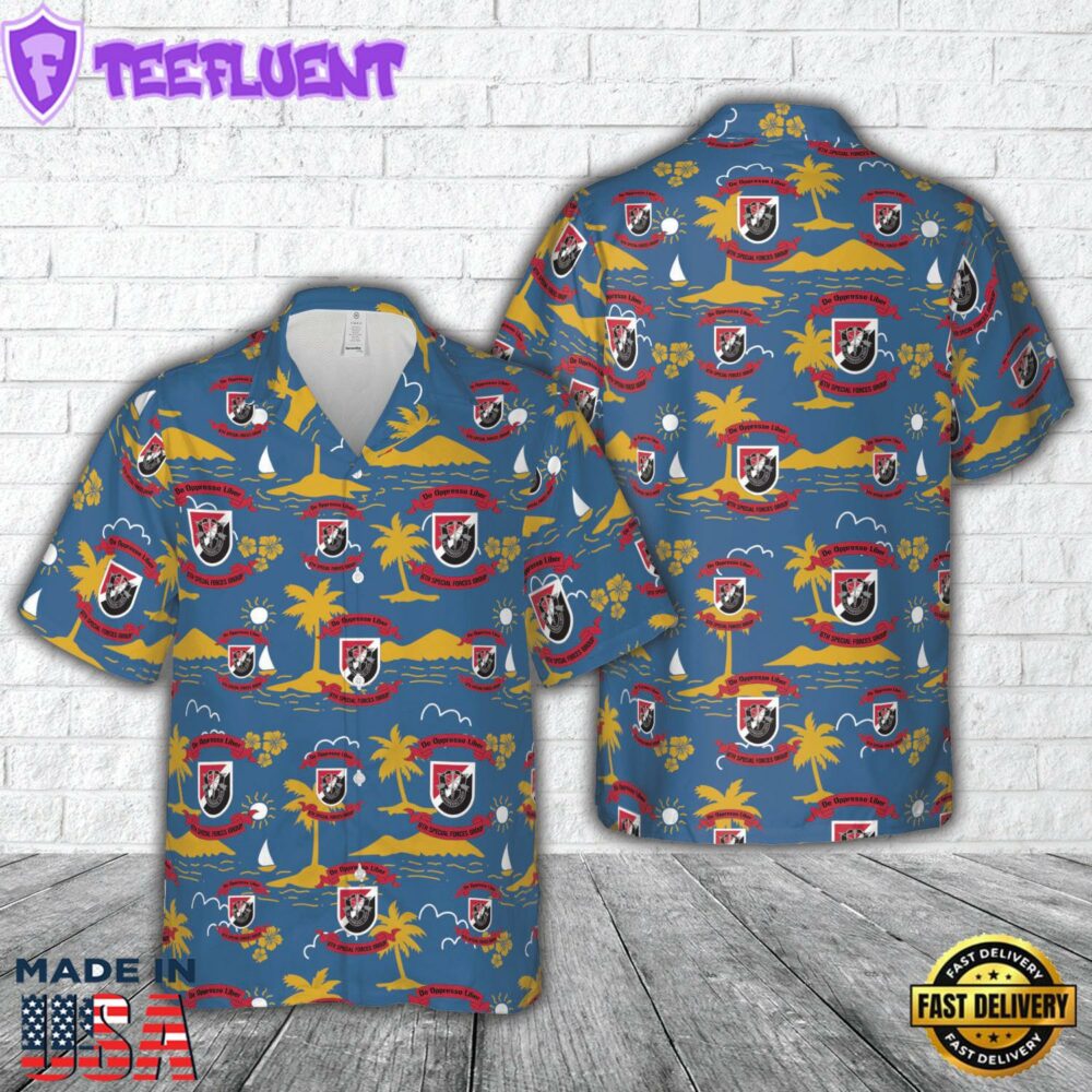 US Army Special 6th Special Forces Group (6th SFG)(A) Hawaiian Shirt