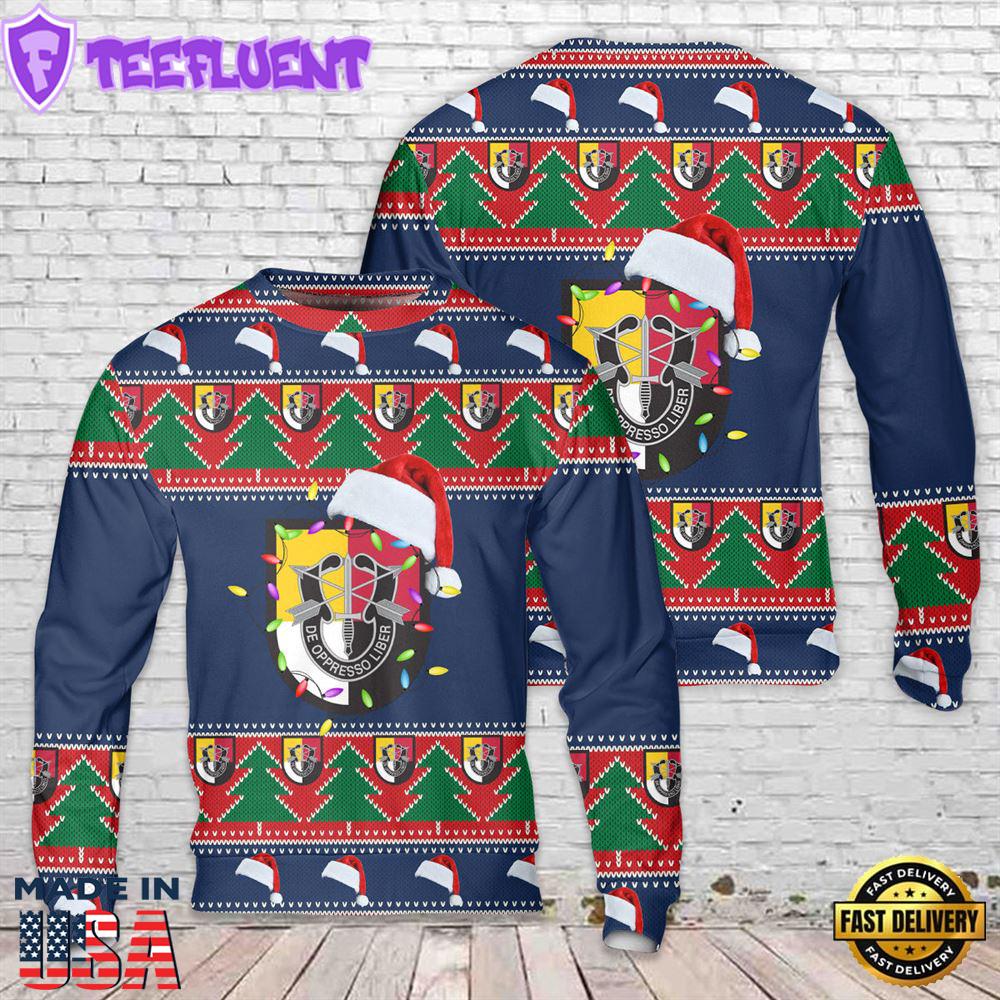US Army Special Forces 3rd Special Forces Group (Airborne) (3rd SFG(A)) Christmas Sweater