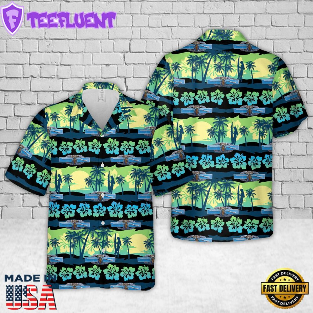 US Army Special Forces Airborne Combat Infantry Patch Badge SF CIB Hawaiian Shirt