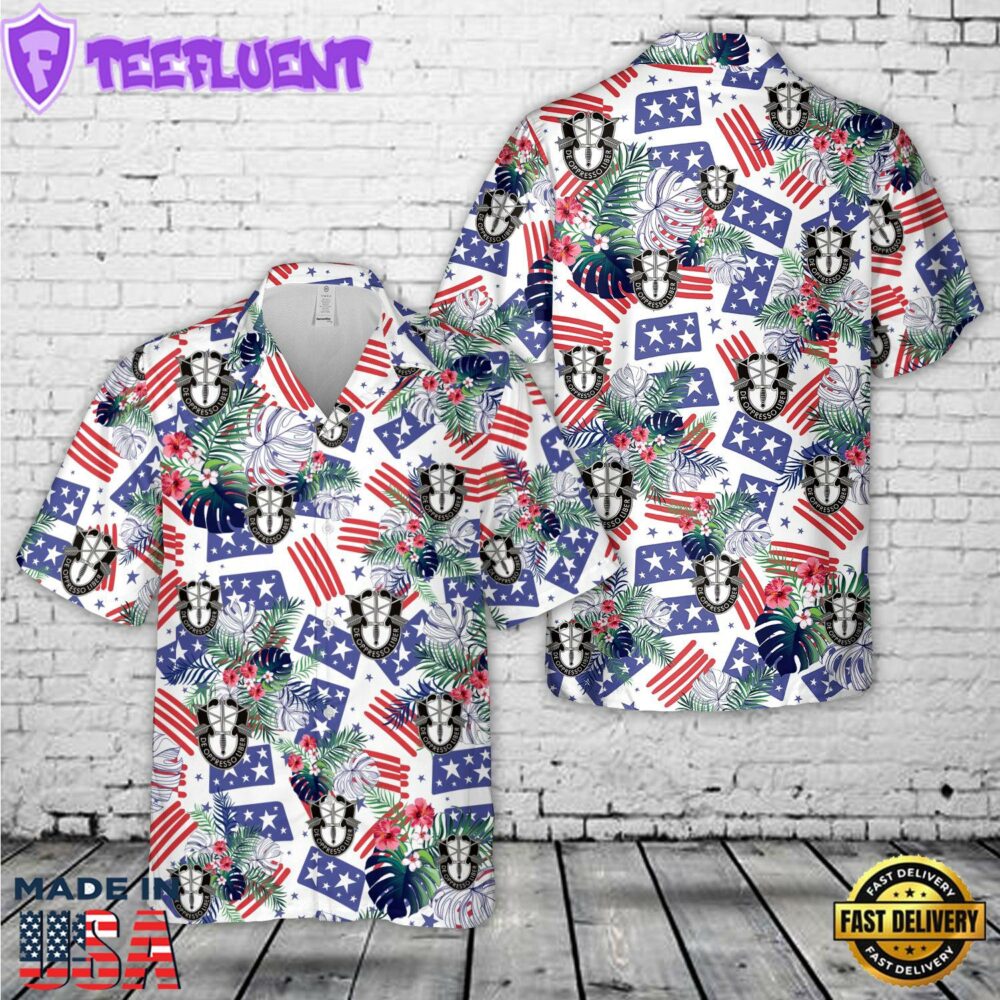 US Army Special Forces Unit Crest Hawaiian Shirt