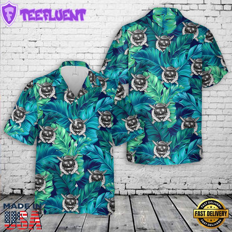 US Army Special Operations Diver Insignia Hawaiian Shirt