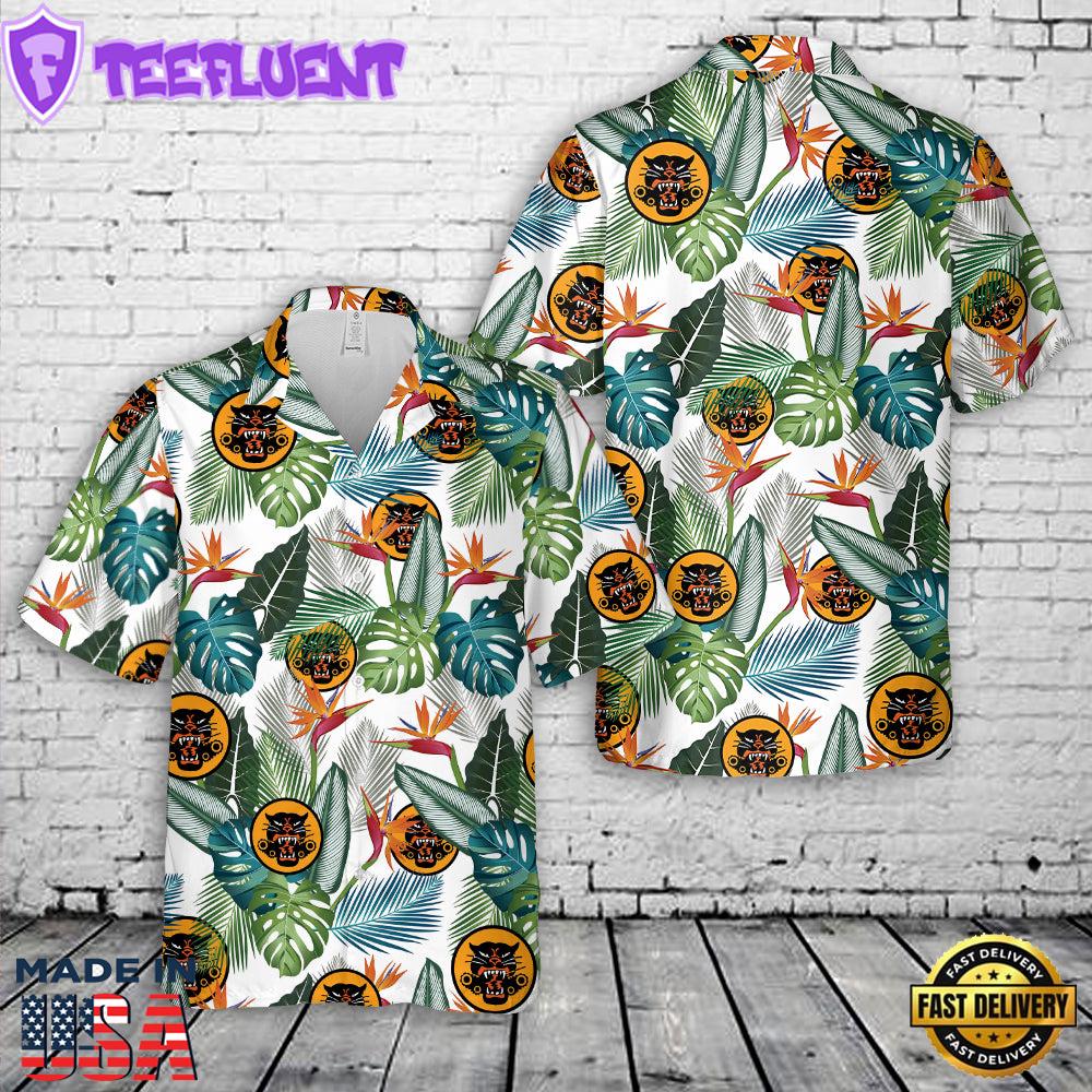 US Army Tank Destroyer Hellcat Hawaiian Shirt