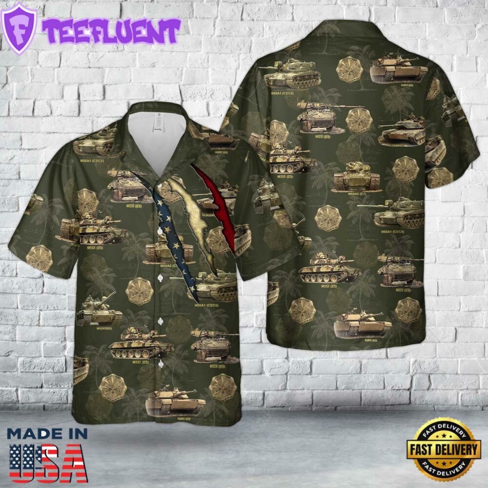 US Army Tank M60 Master Gunner Hawaiian Shirt