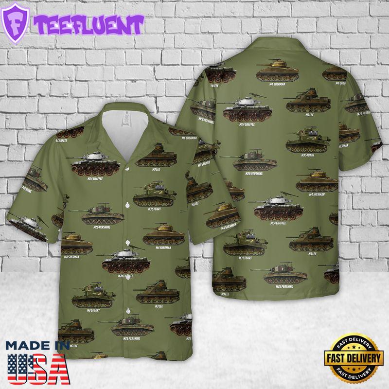 US Army Tank Of WWII Hawaiian Shirt