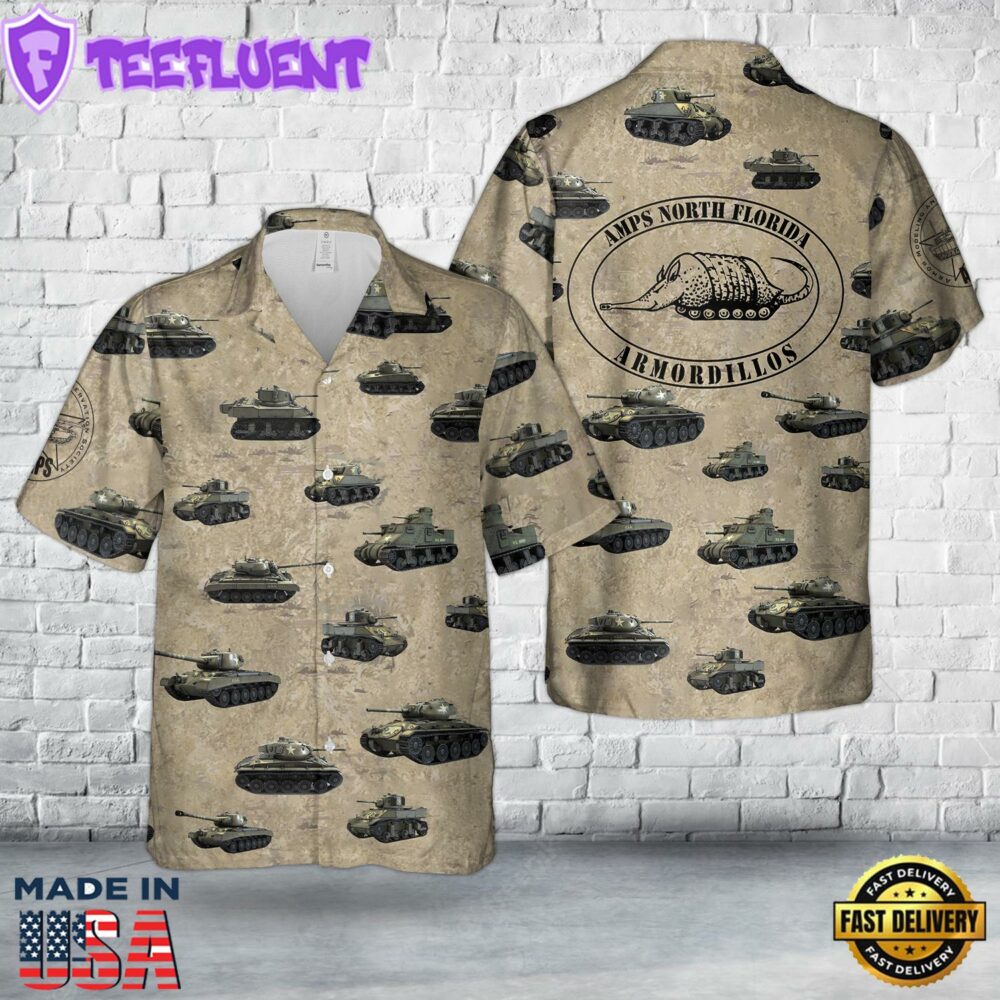 US Army Tanks WWII Hawaiian Shirt