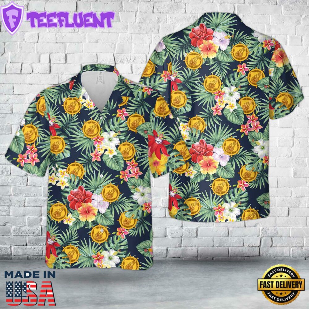 US Army Transportation Corps Branch Insignia Hawaiian Shirt