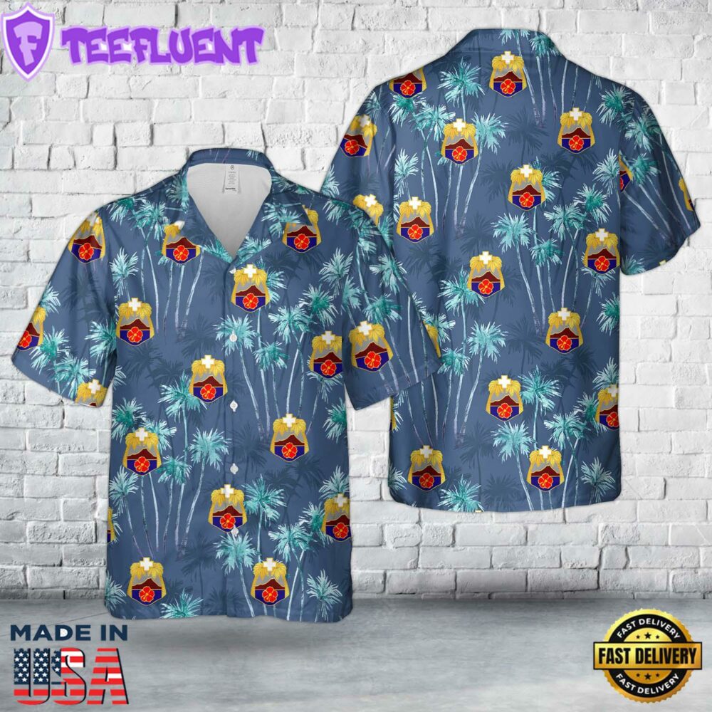US Army Tripler Army Medical Center Unit Crest Hawaiian Shirt